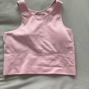 Pink Ribbed Tank Top